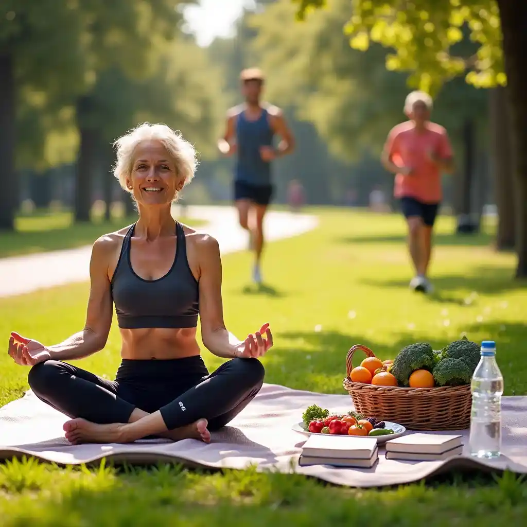 Meditative-Woman-Healthy-Food